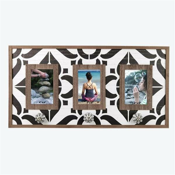 Youngs 4 x 6 in. Wood Collage Photo Frame, Black & White 20883